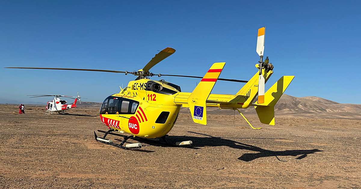 Muere un bañista rescatado en helicóptero en La Oliva (Fuerteventura)