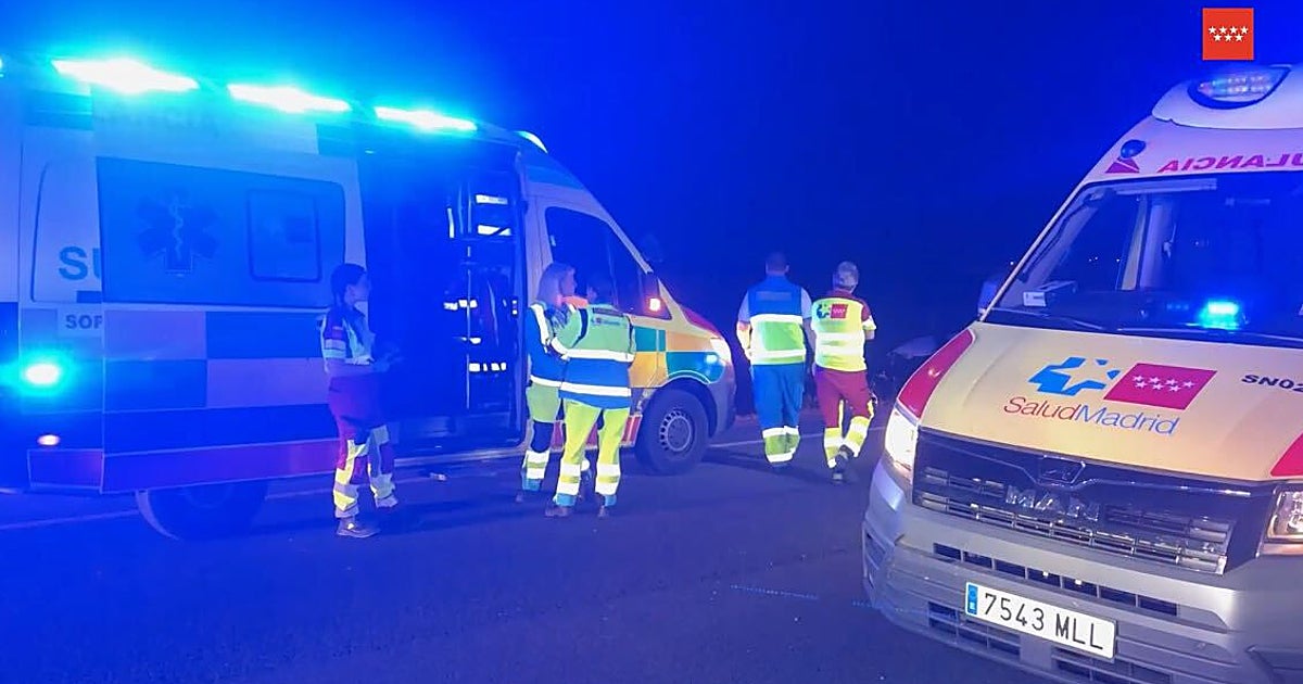 Siete heridos en una colisión entre dos coches y un VTC en Humanes