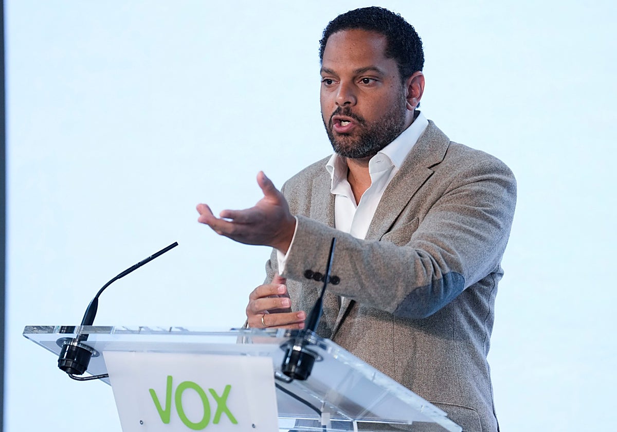 Ignacio Garriga, vicepresidente de Vox este lunes.