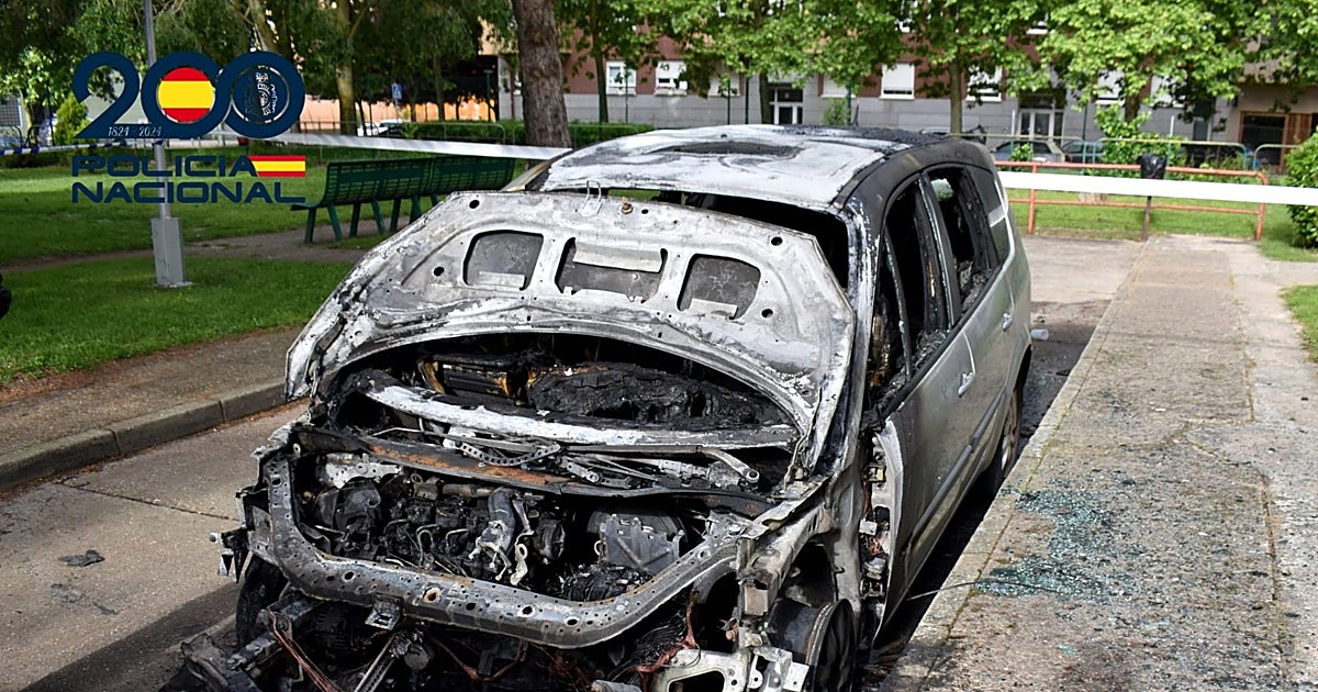 Detenido en Burgos por prender fuego intencionadamente a cuatro vehículos de gente a la que conocía