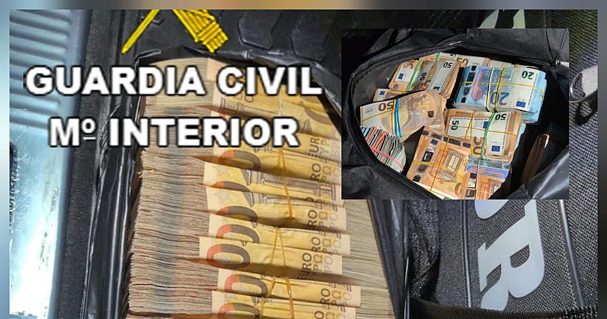 La Guardia Civil descubre 800.000 euros en billetes ocultos en bolsas en un Audi durante un control en Cádiz