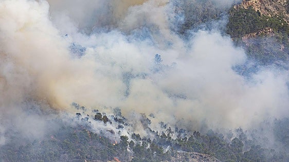 Un incendio en Murcia obliga a evacuar varias viviendas y a solicitar la intervención de la UME