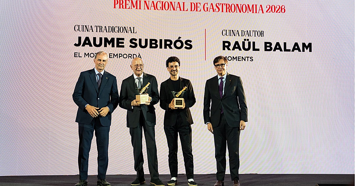La gastronomía catalana premia a Raül Balam y Jaume Subirós