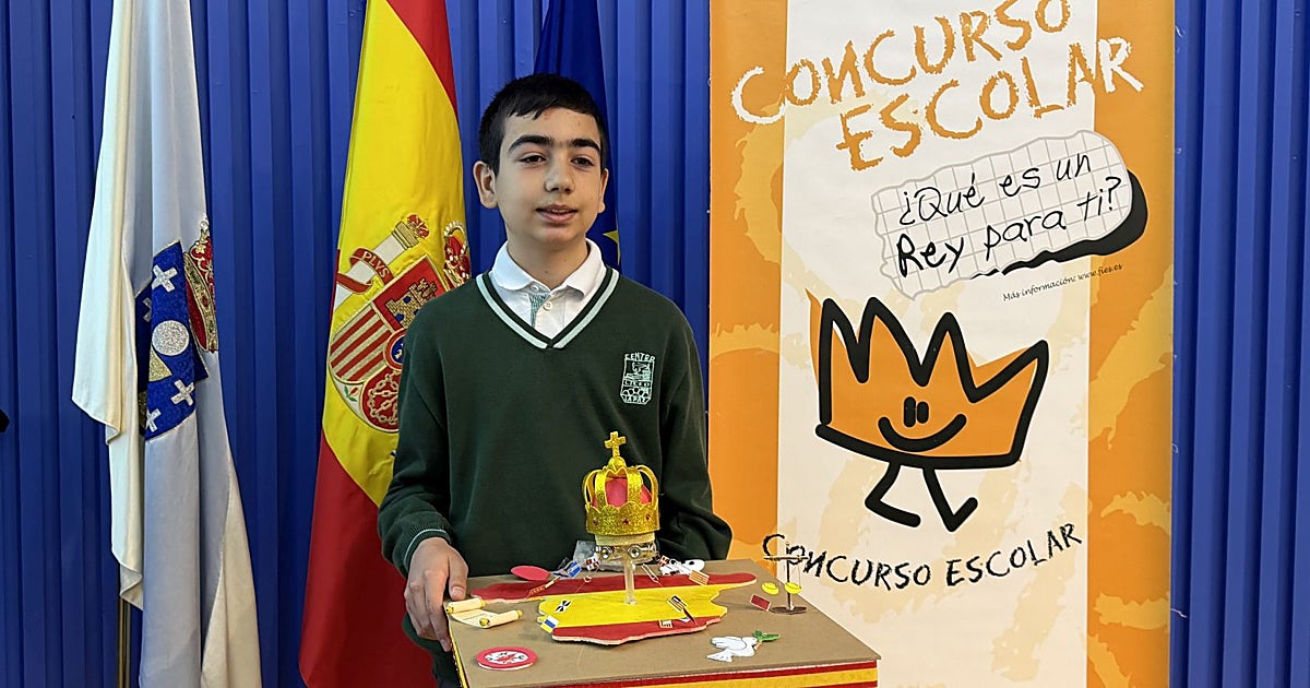 Diego Fariña de 6º de Primaria gana la 45ª edición del concurso «¿Qué es un Rey para ti?»