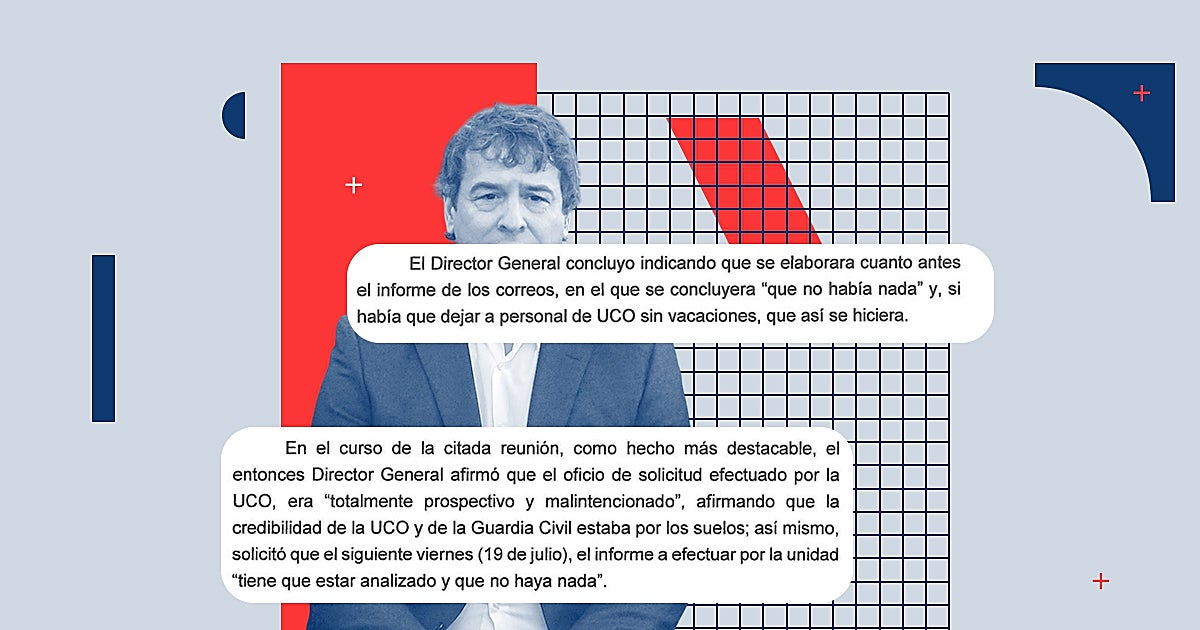 El antiguo jefe de la Guardia Civil censuró los correos entr