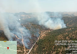 Controlado el incendio forestal de La Carolina en Jaén