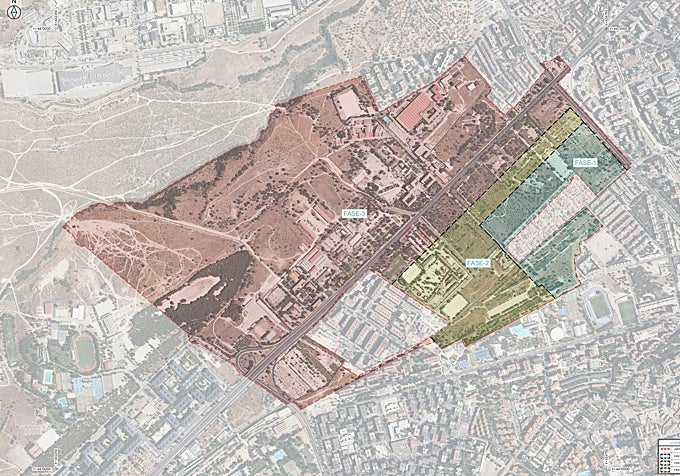 Plano del proyecto de urbanización de Campamento
