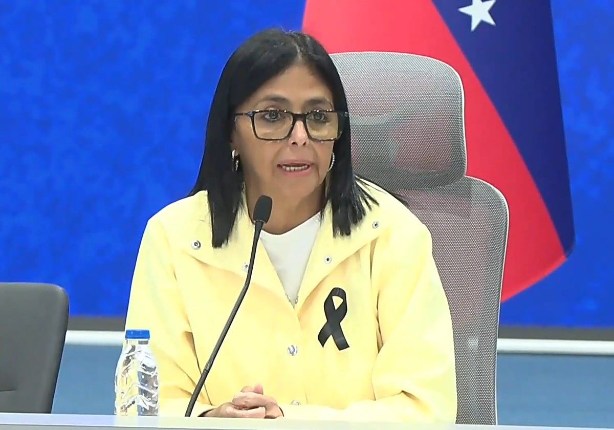 La presidenta interina de Venezuela Delcy Rodríguez.