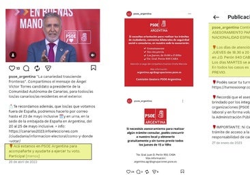 «Acá estamos en PSOE Argentina para acompañarte y ayudarte a ejercer tu voto»