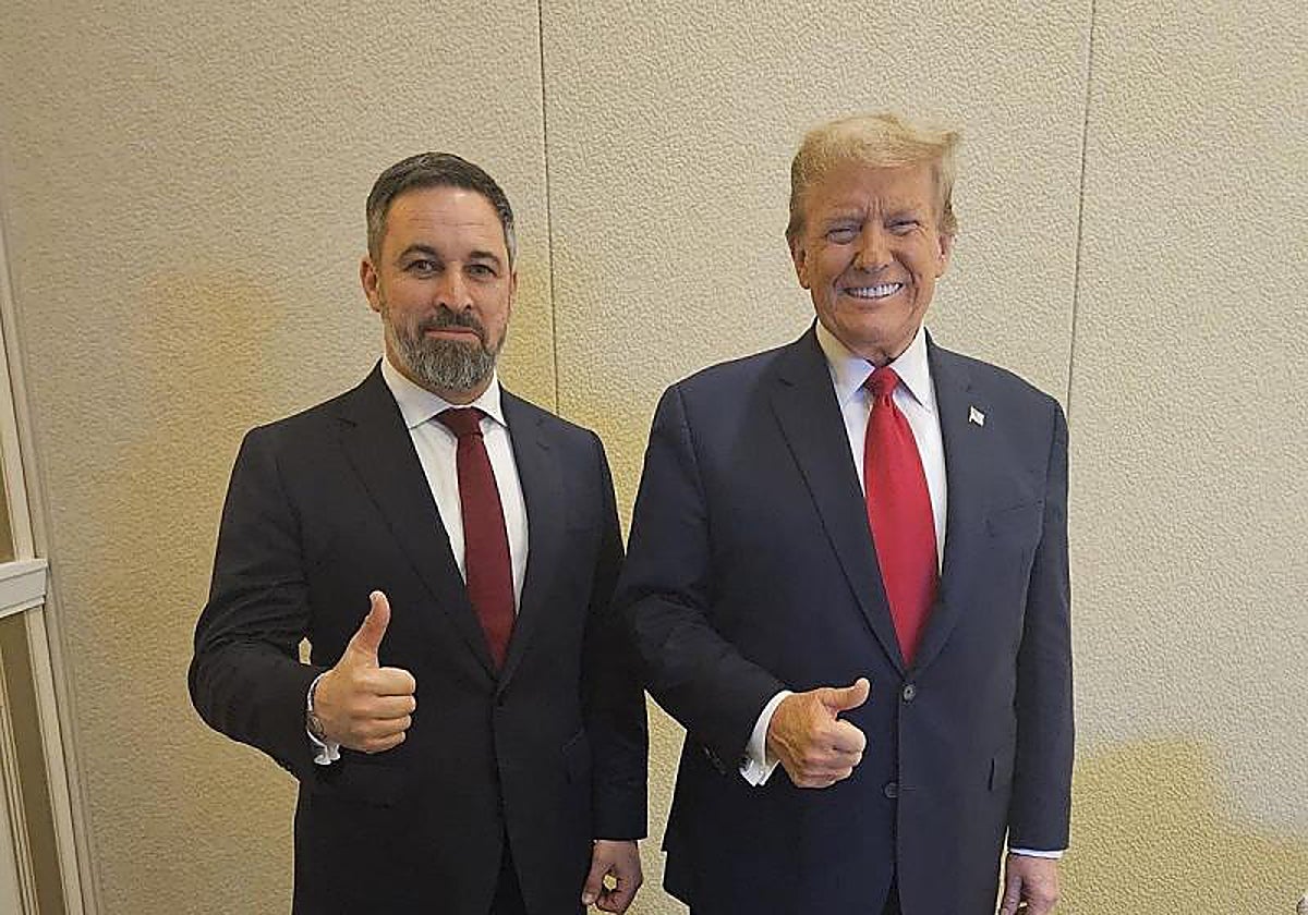 Santiago Abascal junto a Donald Trump en Estados Unidos, en 2024