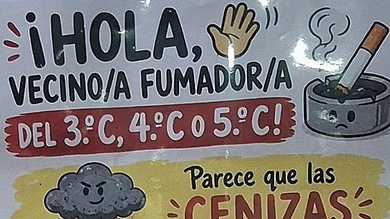 Polémica en una comunidad gallega: «Hola vecino fumador, tus cenizas se han mudado a mi ropa tendida»