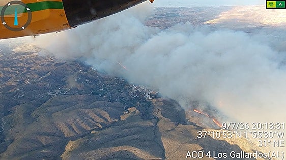 Antas se salva del desastre: no se han registrado daños en viviendas ni las llamas han alcanzado zonas habitadas