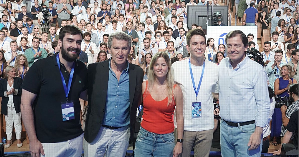 Mañueco pide a los jóvenes del PP que sean «valientes» y «exigentes» para lograr el «cambio» en el Gobierno