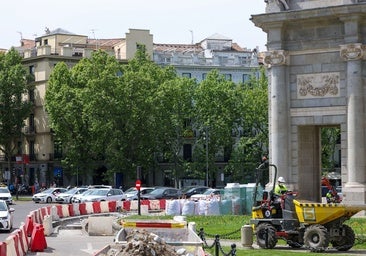 Los conductores pierden en verano dos carriles por las obras entre Cibeles y Alcalá