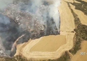 Evacuados cinco pueblos en Zaragoza por el incendio declarado en Orés