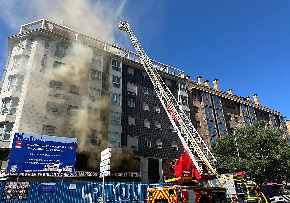 Sofocado el incendio del restaurante de Bravo Murillo que obligó a evacuar dos edificios