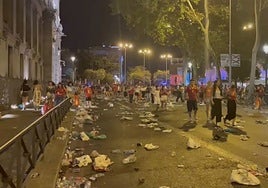 La noche de la final del Mundial y la celebración en Madrid dejan 73 toneladas de basura