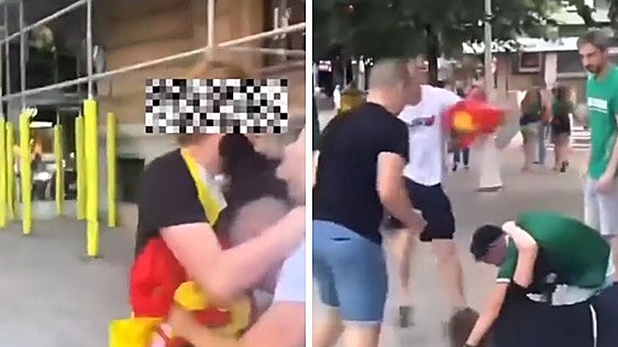 Cuatro radicales agreden en Bilbao a un seguidor de la selección por llevar la bandera de España durante la final del Mundial