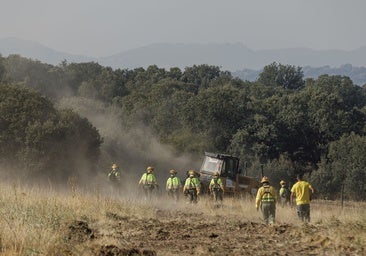 Regresan a casa los vecinos que aún permanecían evacuados por el fuego de Brieva, que tiene una evolución «muy favorable»