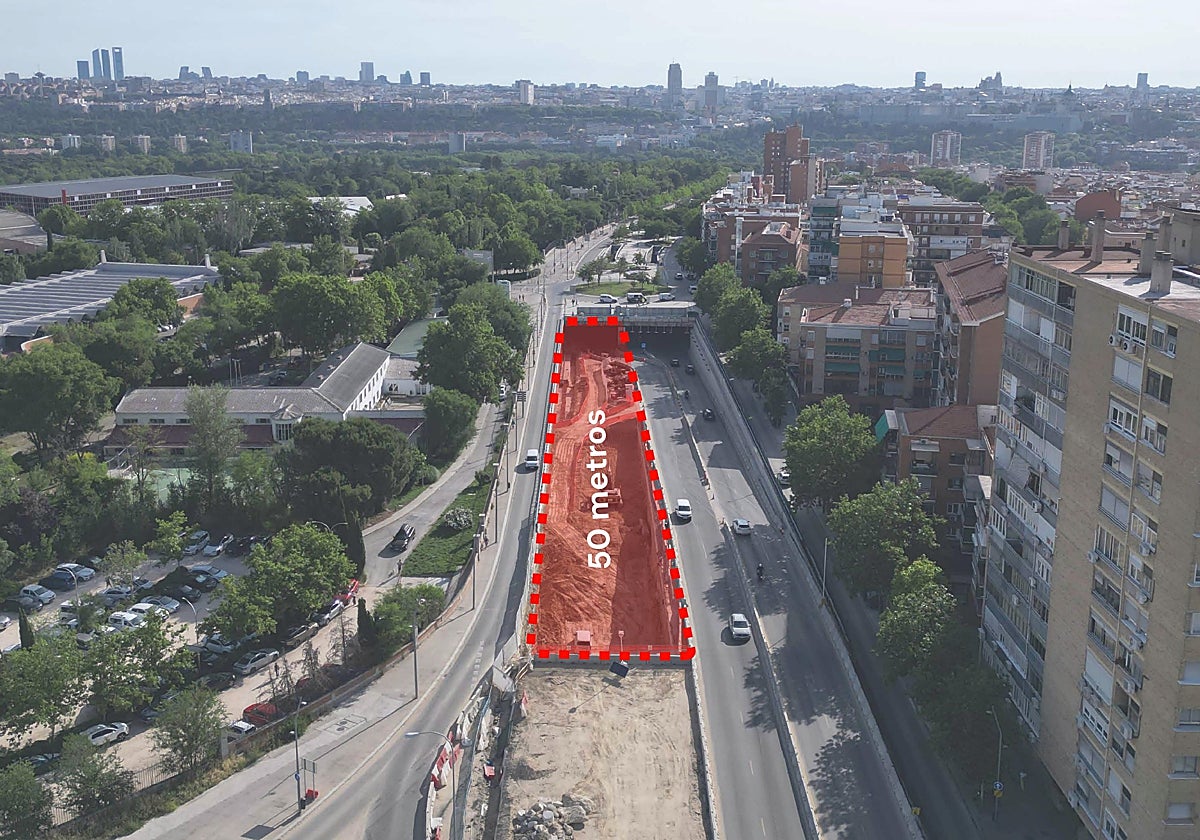 Las obras del soterramiento de la A-5 obligan a cerrar el túnel de Calle 30