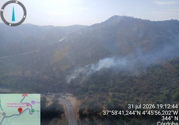 El Infoca envía estabiliza el incendio en Cerro Muriano