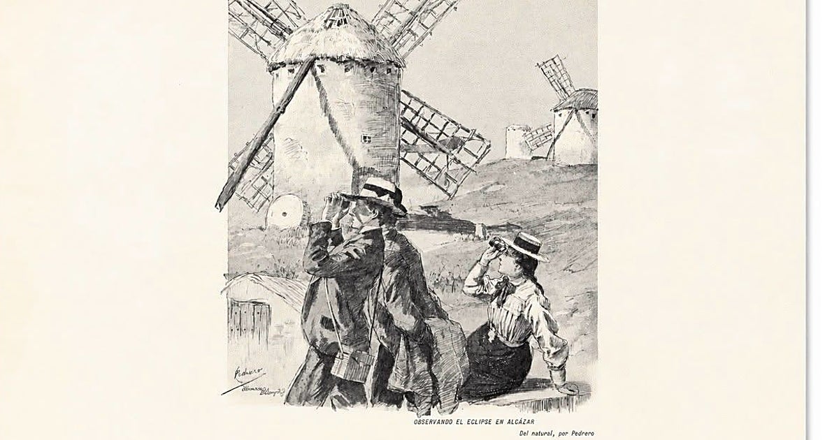El ilustrador que inmortalizó desde Alcázar de San Juan el gran eclipse solar de 1900