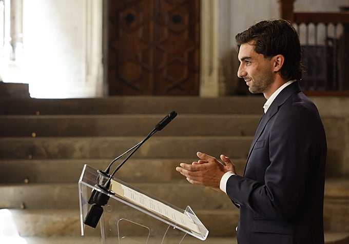 Ferran Torres, este viernes en el Palau de la Generalitat.