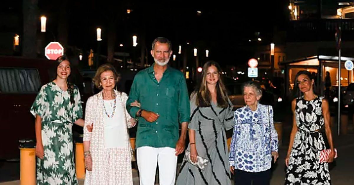 La Familia Real despide sus vacaciones en Mallorca con una cena en uno de sus restaurantes favoritos