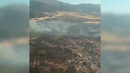 Imágenes aéreas del incendio forestal de Navas de Riofrío (Segovia)