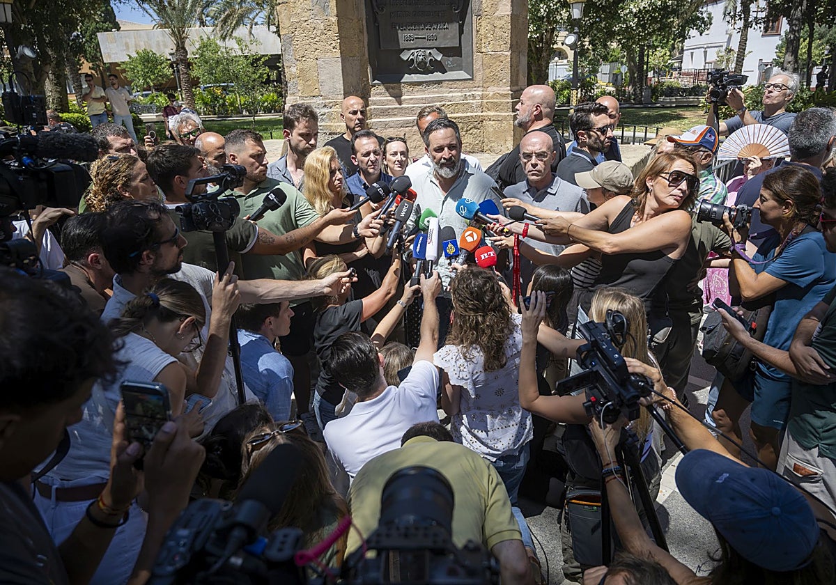 El presidente de Vox, Santiago Abascal, el 2 de agosto en Ceuta.