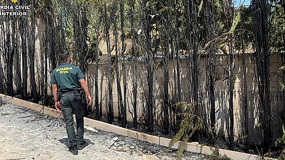 Liberada una mujer y sus dos perros tras quedar atrapados en su vivienda por un incendio en Socovos