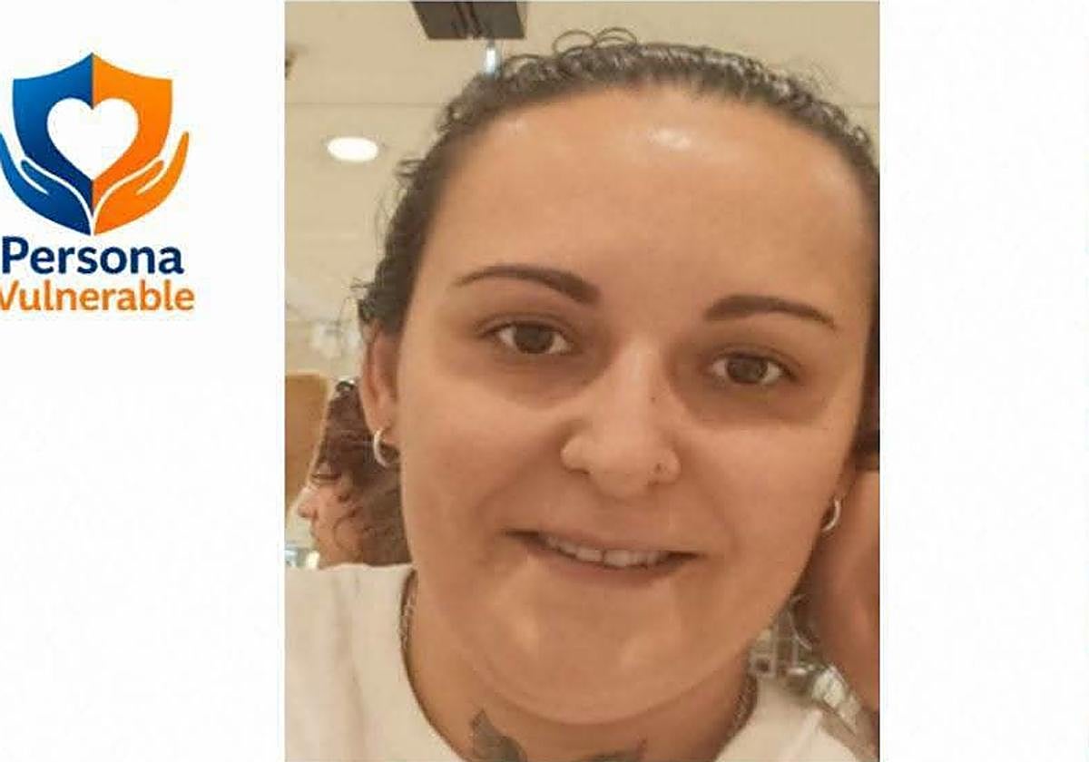 Imagen de la mujer desaparecida en el cartel de búsqueda difundido por SOS Desaparecidos