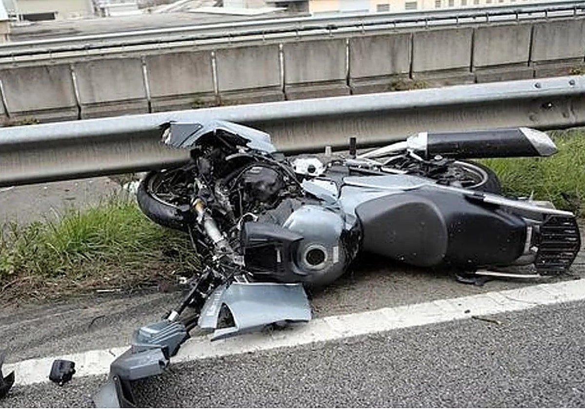Imagen de archivo de un accidente de moto