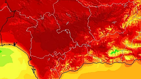 Andalucía, entre el calor intenso con 40 grados y avisos por lluvias y tormentas con granizo