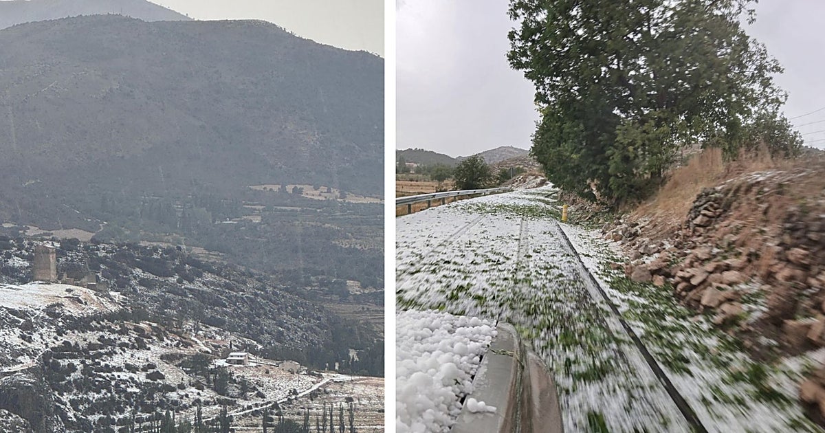 Severe Hailstorm Covers Nerpio in White, Plummets Temperatures in Albacete