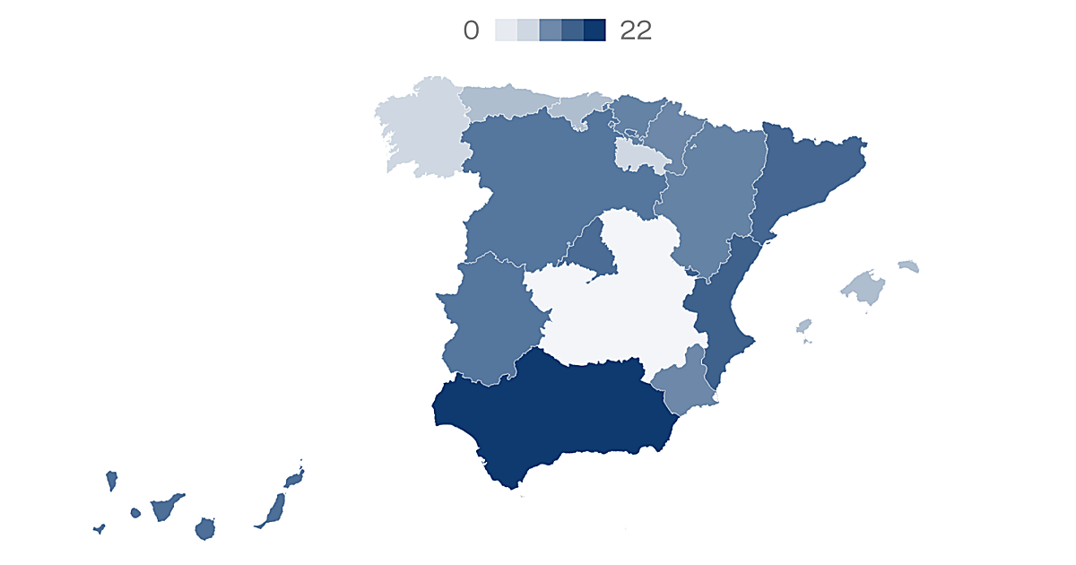 El mapa de la violencia en España: Andalucía, a la cabeza de las muertes violentas