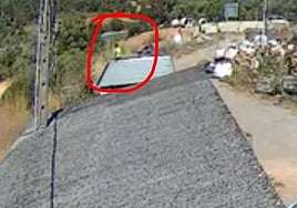 Las cámaras grabaron al único detenido por el incendio de Riglos en el lugar donde empiezan las llamas