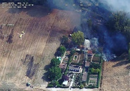 Alarma en Aranda de Duero (Burgos) por un incendio en el monte de La Calabaza