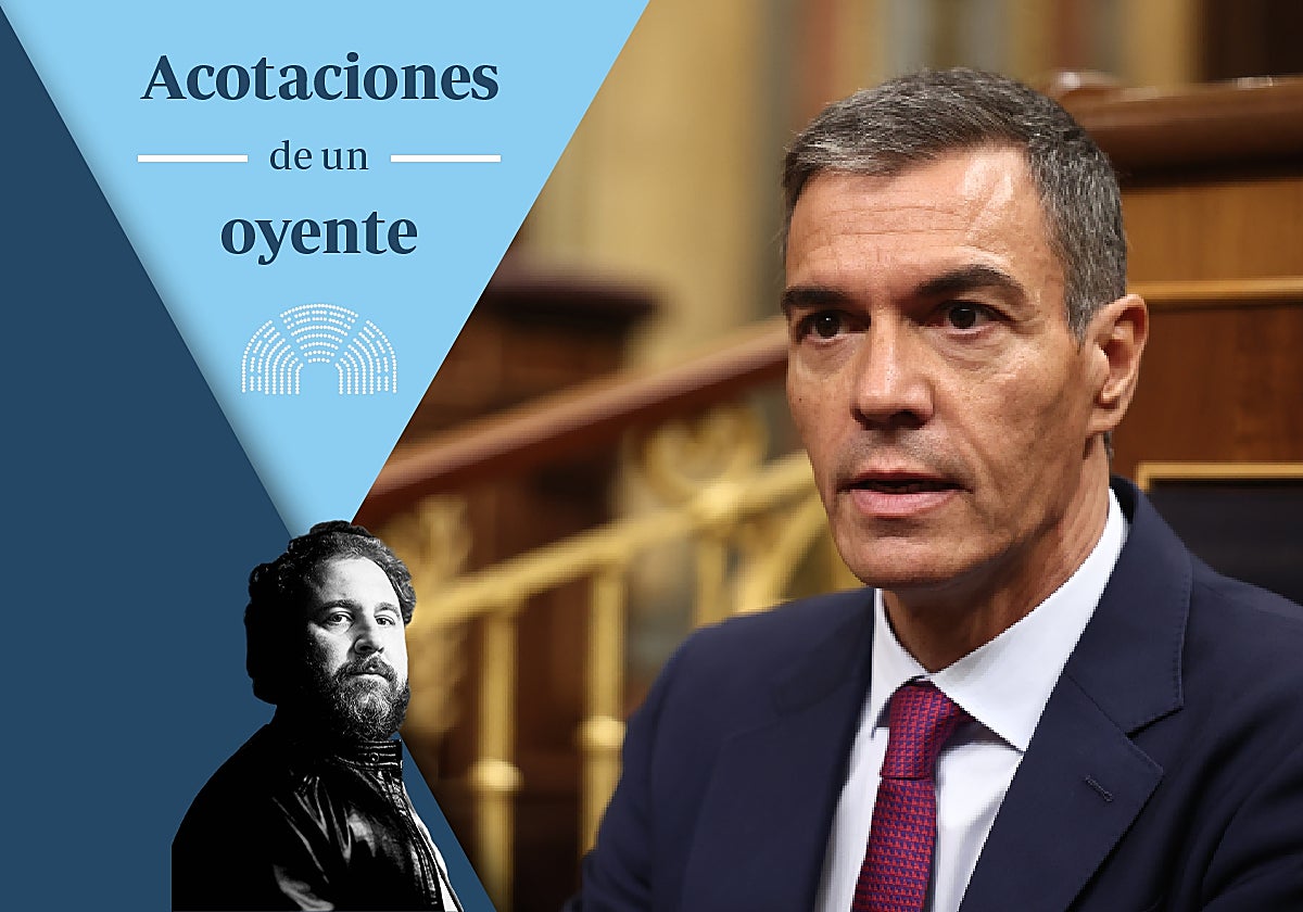 Pedro Sánchez, presidente del Gobierno, esta mañana en el Congreso.