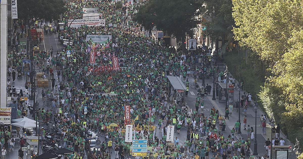 El profesorado valenciano vuelve a las calles y exige a la Generalitat que retome la negociación