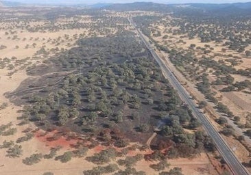 Incendio en Obejo: Un coche en llamas desata un fuego y obliga a movilizar a 45 efectivos del Infoca y 2 helicópteros