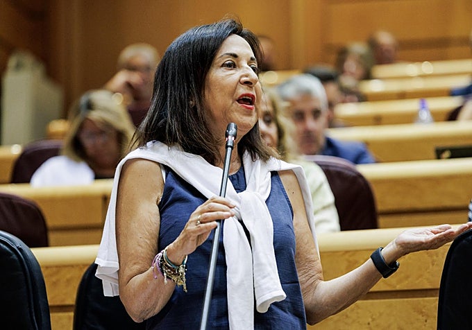 Margarita Robles, este martes en el Senado.
