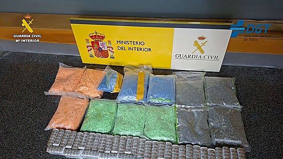 Una avería en la autovía delata a un conductor con 26 kilos de anfetaminas y 15.500 pastillas de benzodiacepinas