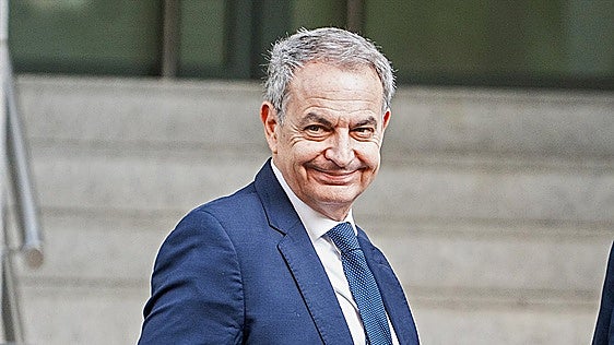 José Luis Rodríguez Zapatero, el día de su declaración como investigado en la Audiencia Nacional.