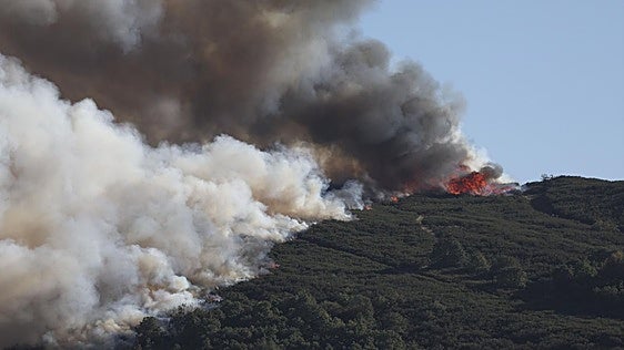 Activada la Situación 2 por un incendio sin control en Calvos de Randín que arrasa más de 250 hectáreas
