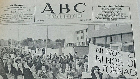 Treinta años de la jornada continuada que puso fin a dos años de conflicto escolar en Toledo