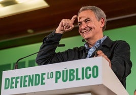 El expresidente José Luis Rodríguez Zapatero en un acto de campaña en 2026.