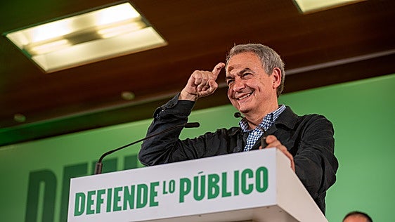 El expresidente José Luis Rodríguez Zapatero en un acto de campaña en 2026.