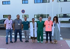 Delegados de prevención del área sanitaria y del Hospital Universitario, este viernes.