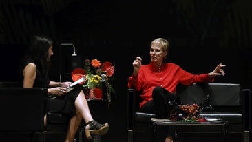 Siri Hustvedt, en el acto inaugural de Cosmopoética